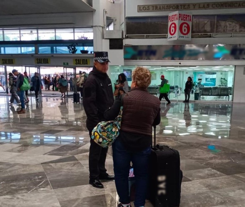 Guardia Nacional refuerza operativos de seguridad en terminales de autobuses por periodo vacacional