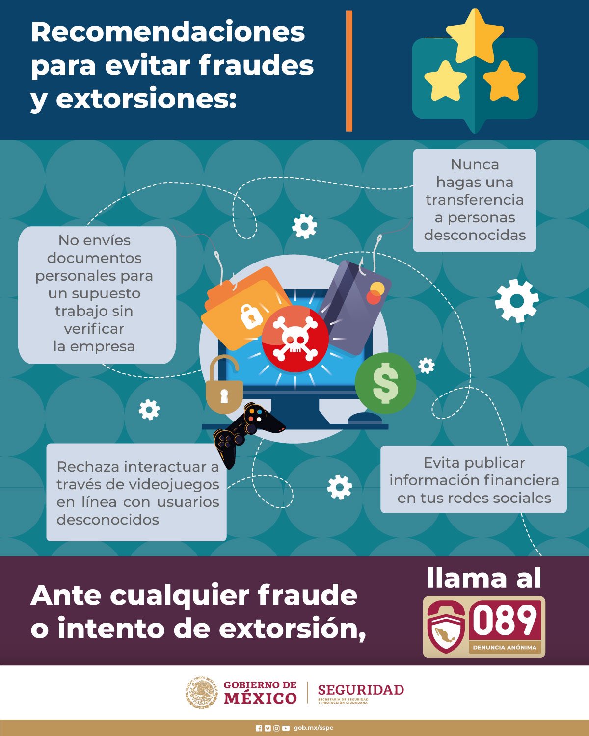 Recomendaciones para evitar fraudes y extorsiones