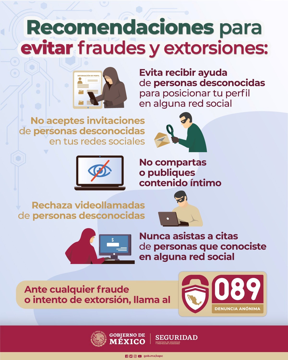 Recomendaciones para evitar fraudes y extorsiones