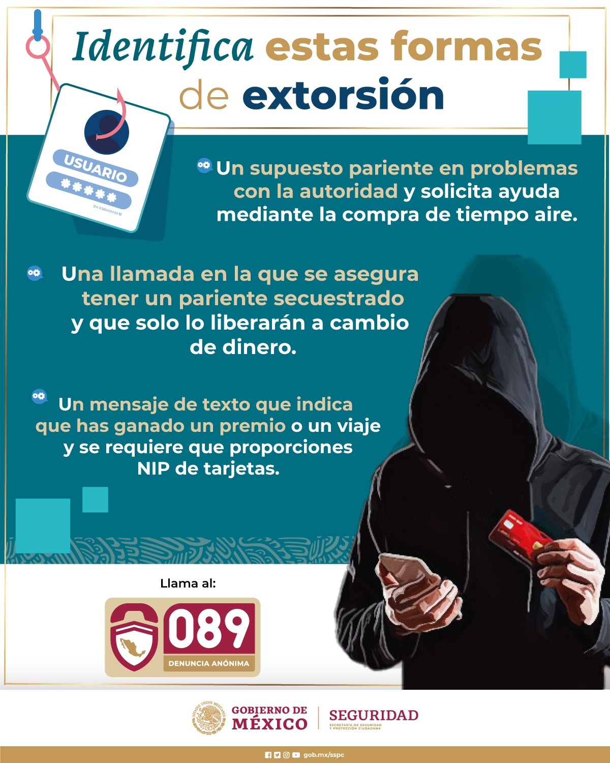 Identifica estas formas de extorsión