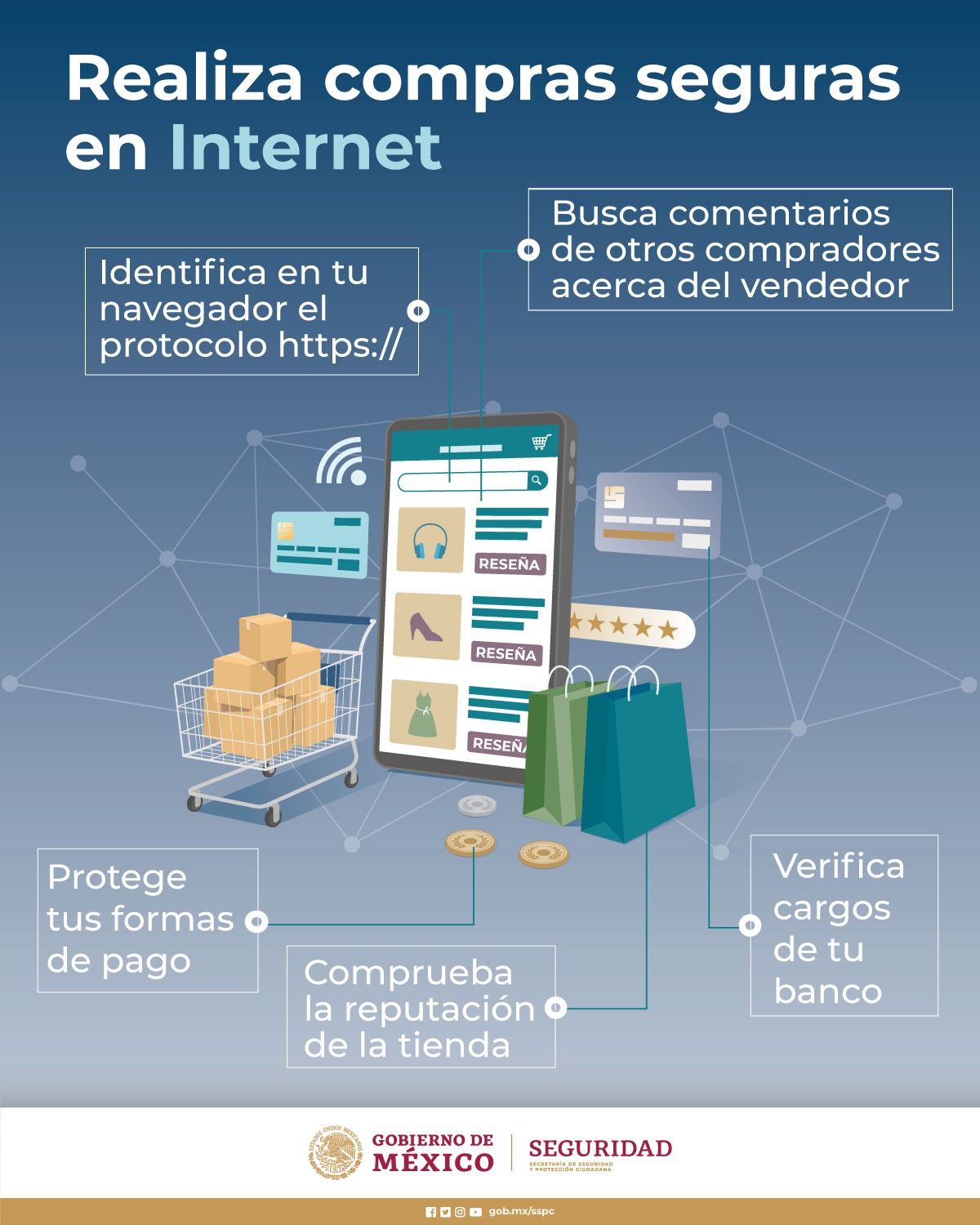 Realiza compras seguras en internet