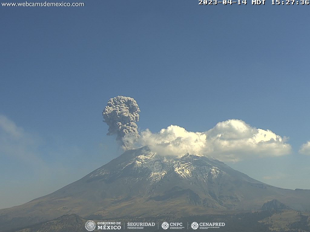 CENAPRED detecta dos explosiones moderadas del volcán