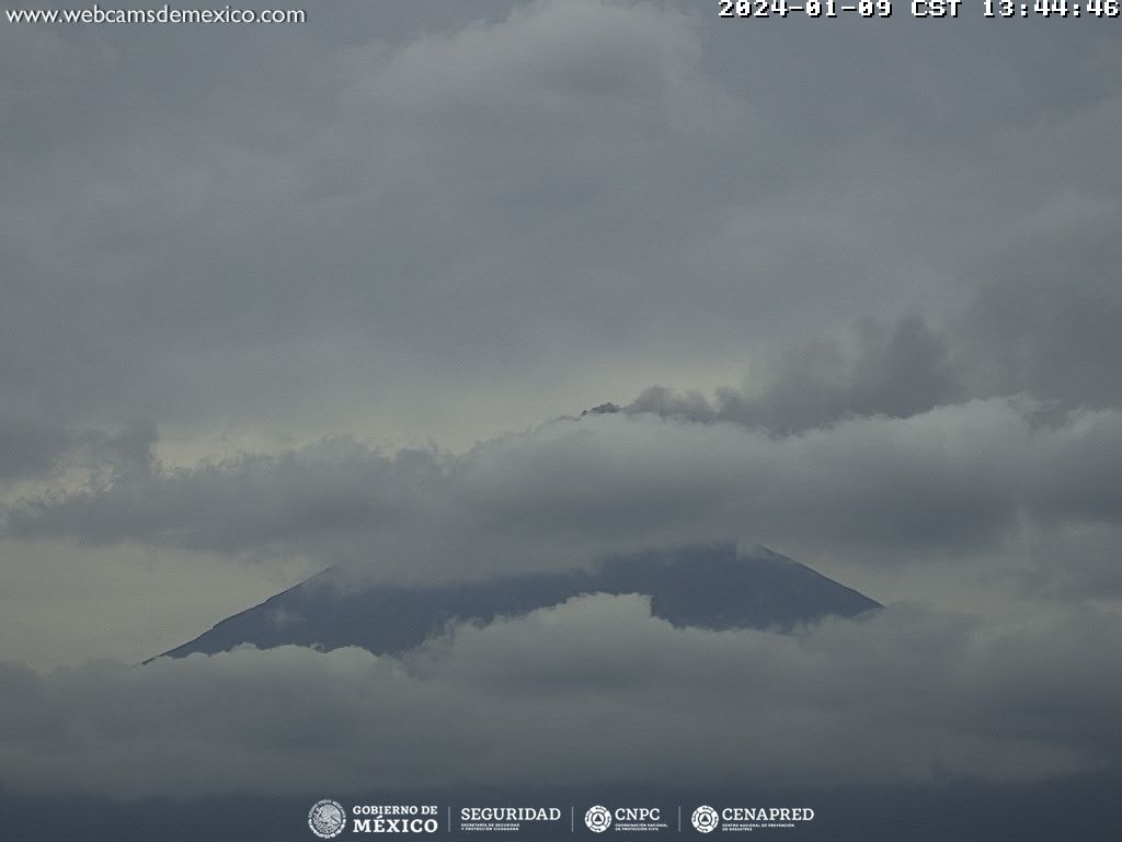 CENAPRED reporta 29 exhalaciones y 920 minutos de tremor del Popocatépetl