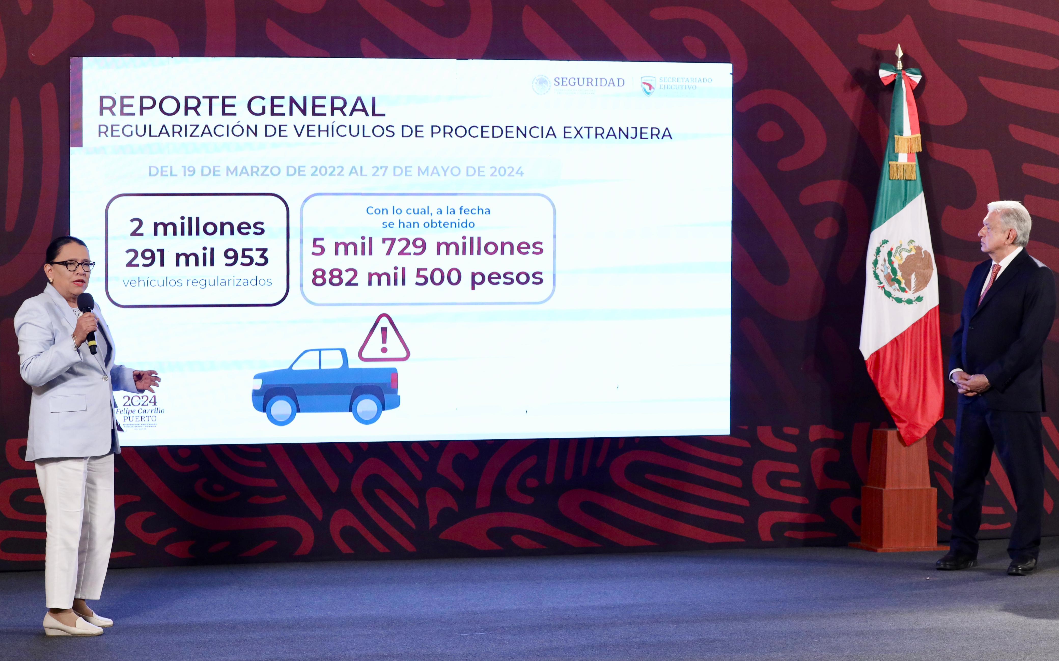 Regularizados más de 2 millones 291 mil Vehículos Usados de Procedencia Extranjera: SSPC