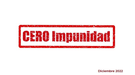 Cero Impunidad: Diciembre 2022