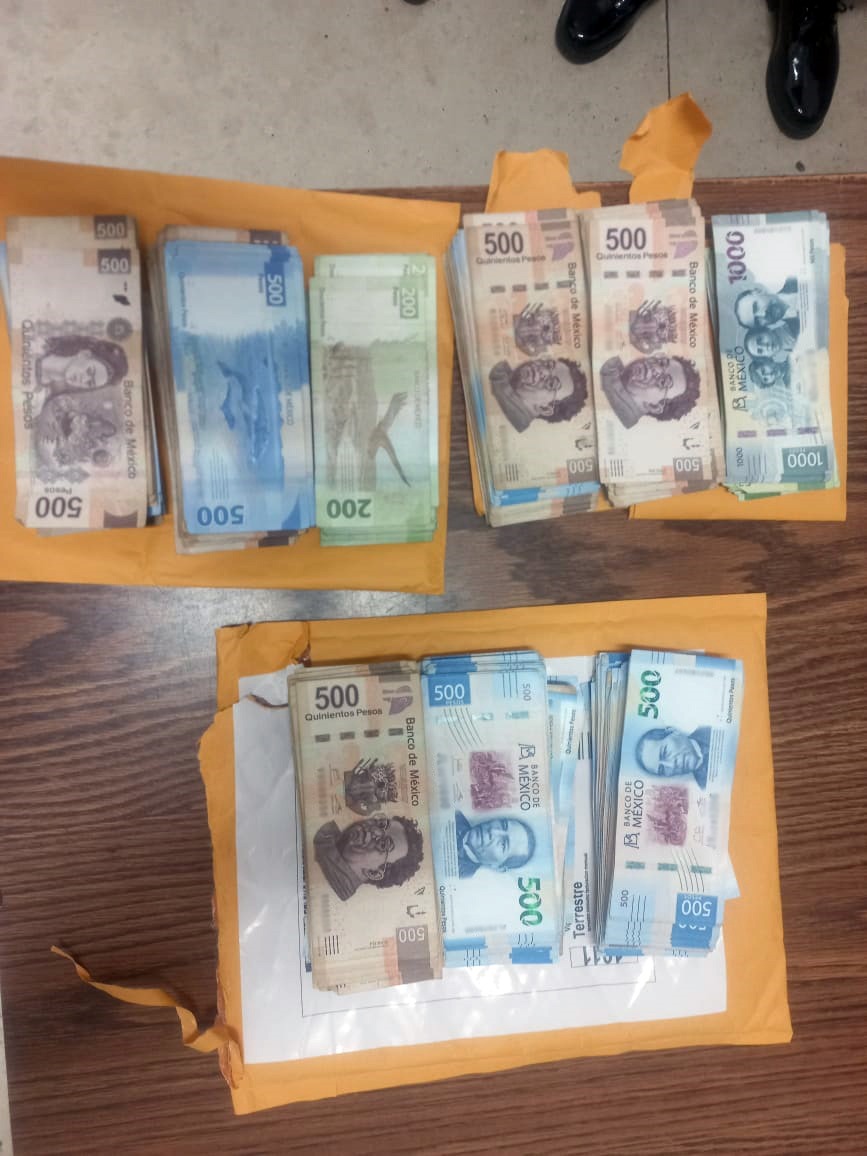 En Chiapas, Guardia Nacional detiene a persona en posesión de más de medio millón de pesos en efectivo