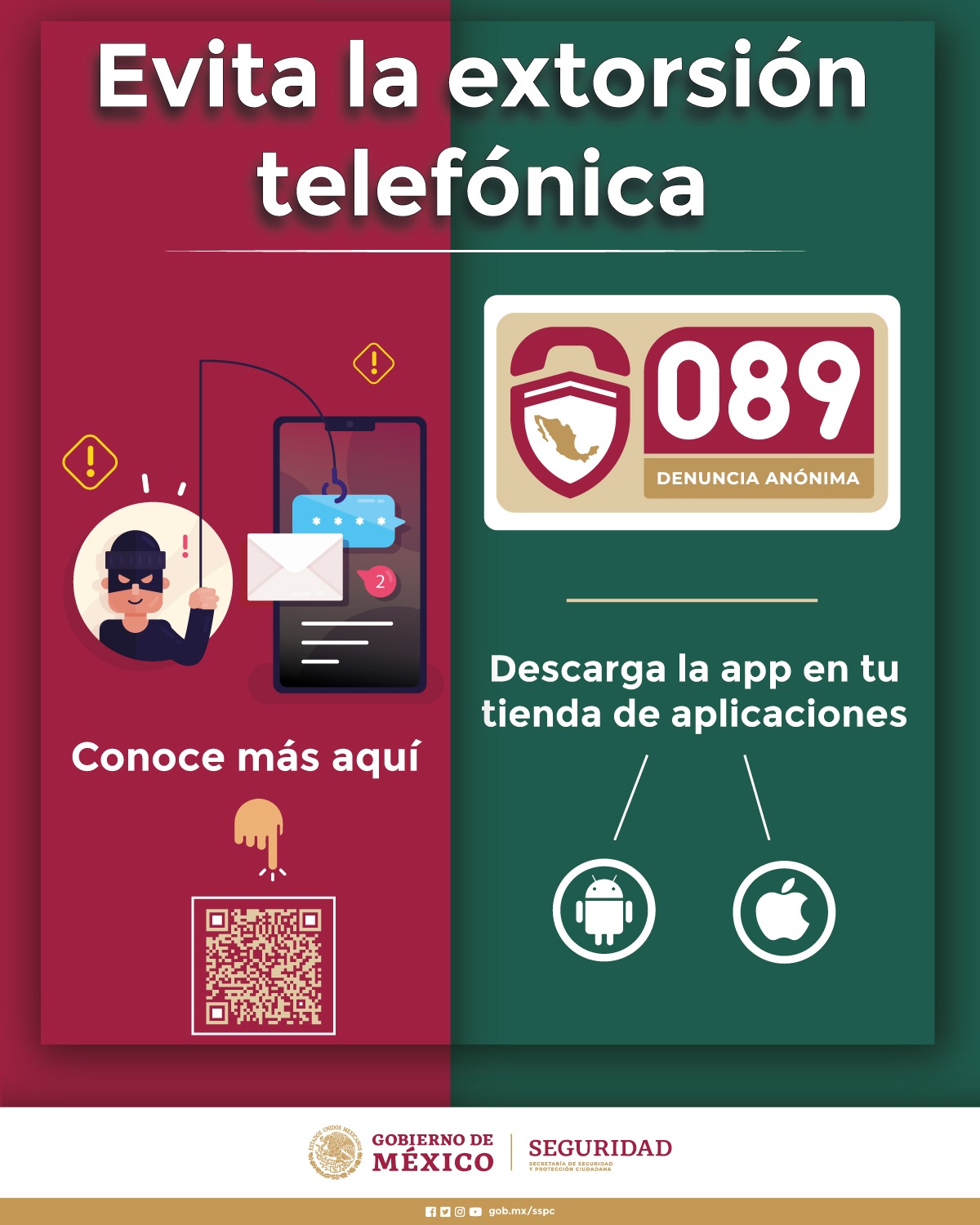 Evita la extorsión telefónica