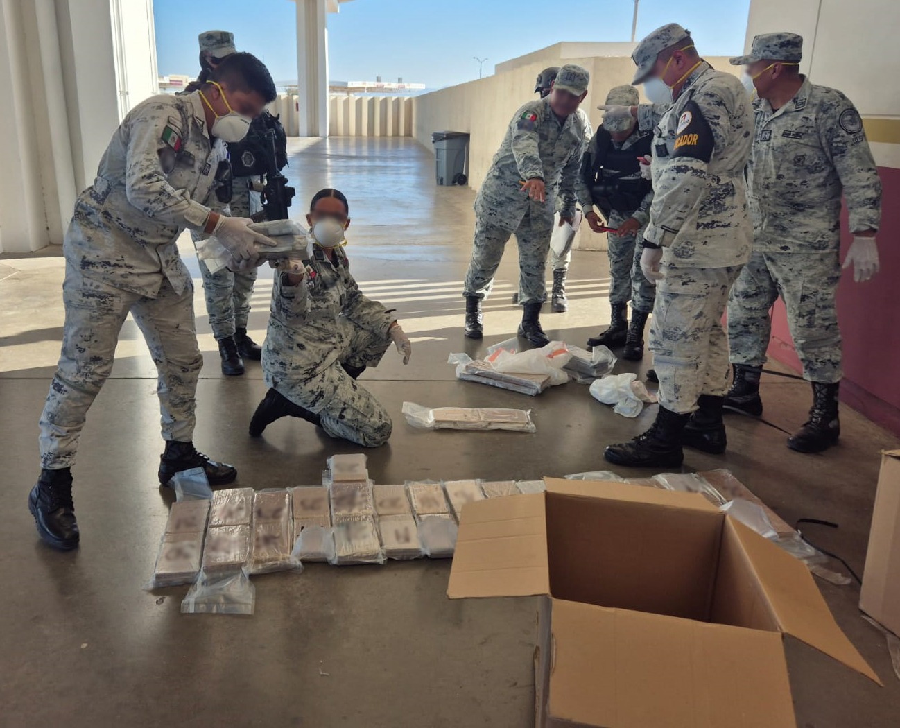 En Baja California, Guardia Nacional con apoyo de ANAM asegura un aproximado de media tonelada de drogas sintéticas