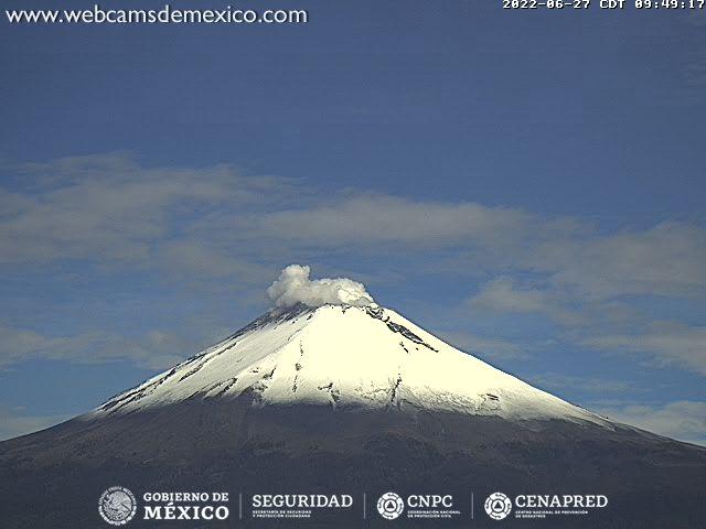 Reporta CENAPRED que volcán continúa en Fase 2