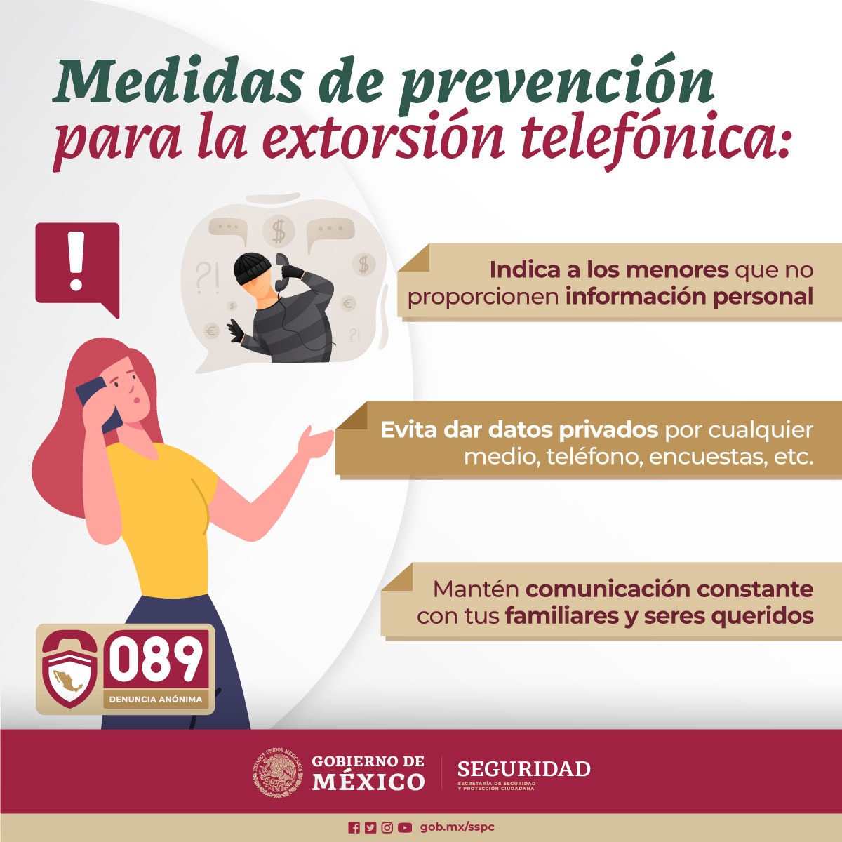 Medidas de prevención para la extorsión telefónica