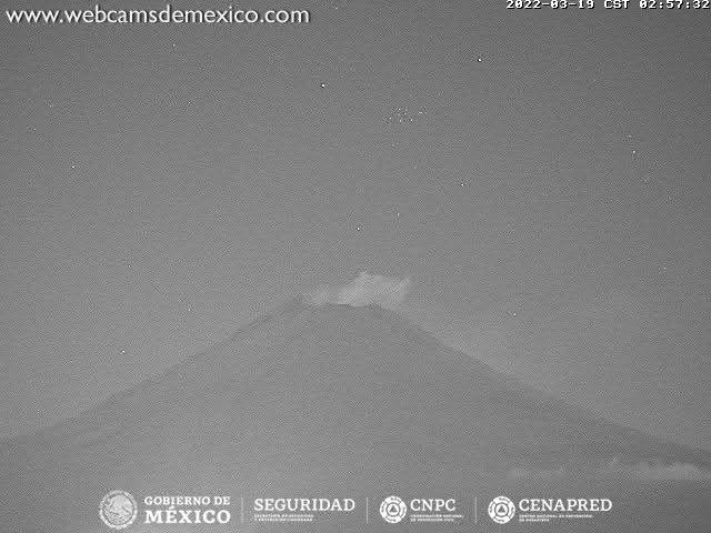 El CENAPRED registró 507 minutos de tremor de baja amplitud en el Popocatépetl