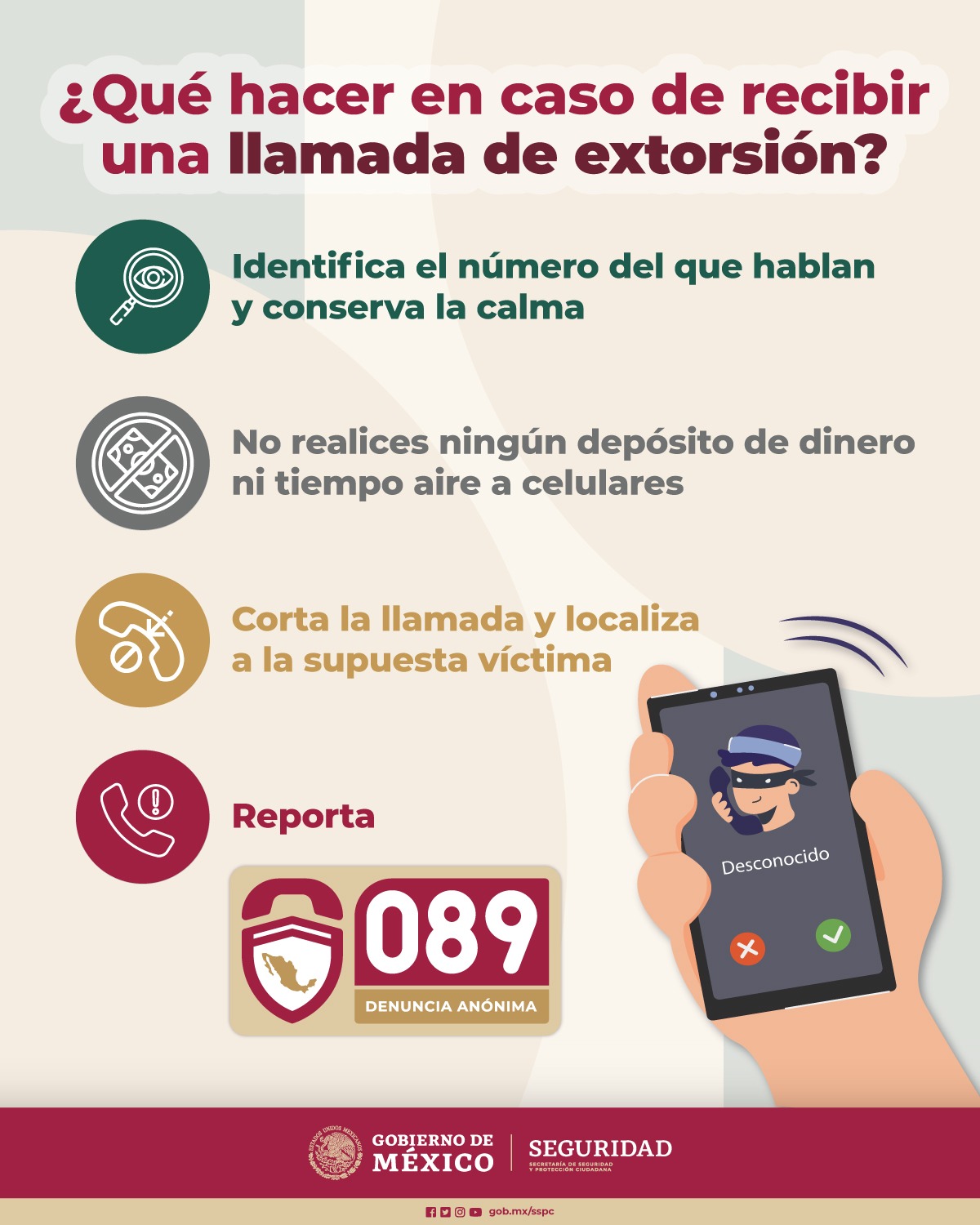 ¿Qué hacer en caso de recibir una llamada de extorsión?