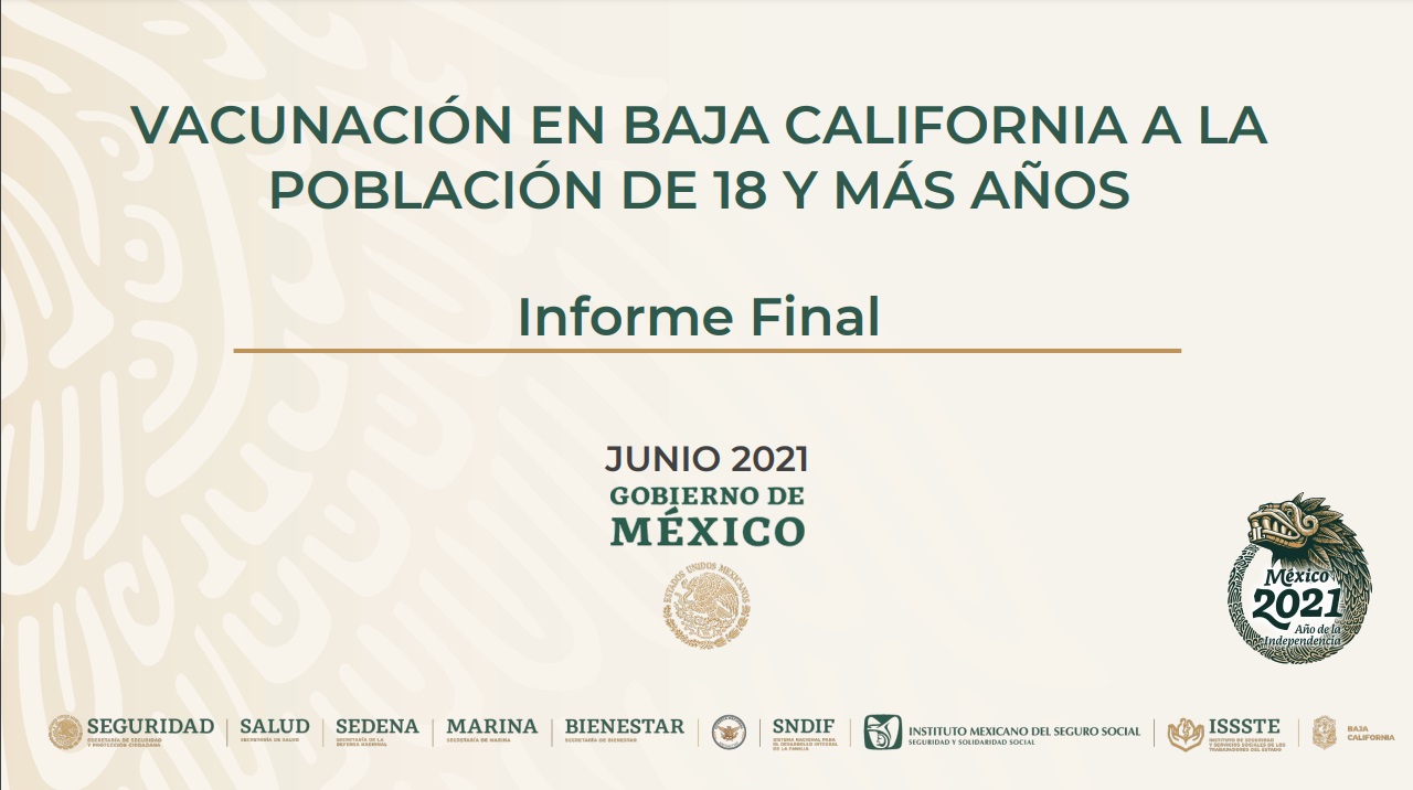 Vacunación en Baja California a la población de 18 y más años, final