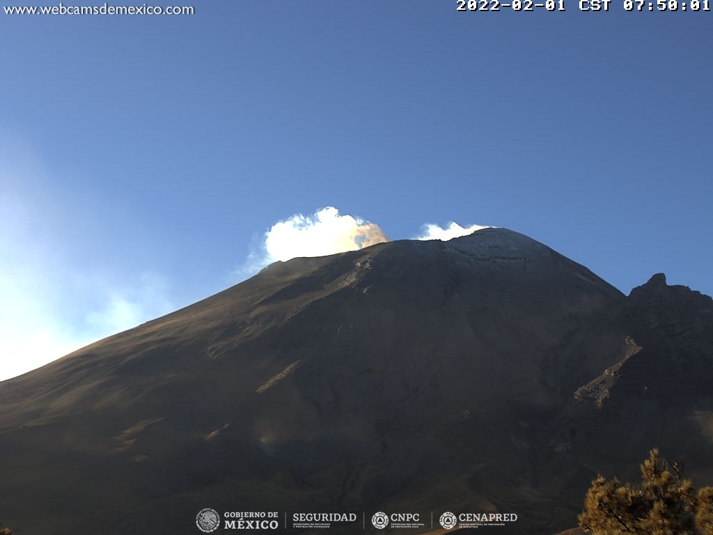 Volcán Popocatépetl inicia febrero con 27 exhalaciones de baja intensidad y un sismo volcanotectónico 