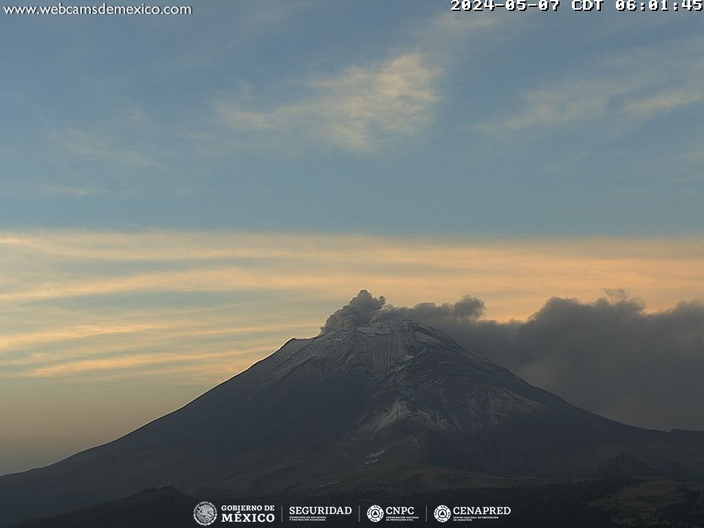 Sistemas de monitoreo del  Popocatépetl detectaron 958 exhalaciones