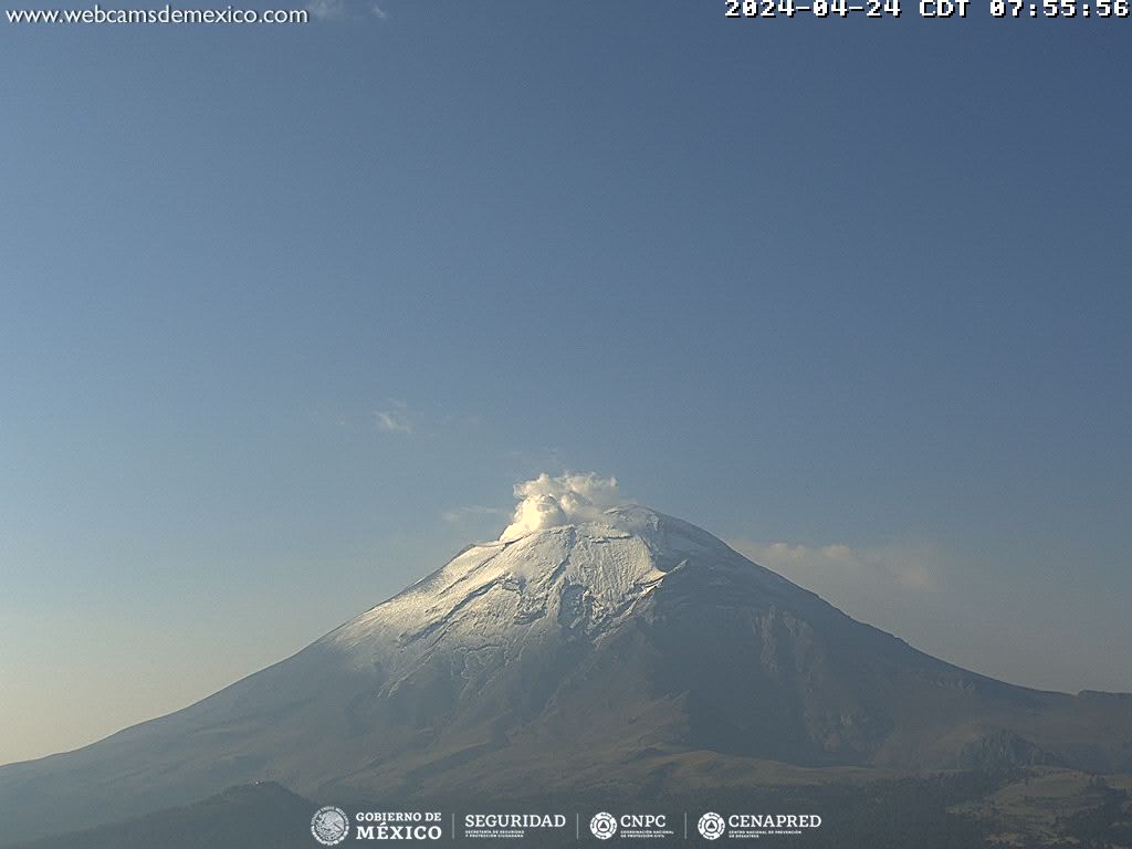 Volcán Popocatépetl registra 139 exhalaciones