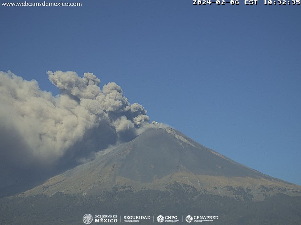 Volcán presenta 1316 minutos de tremor de alta frecuencia y baja amplitud