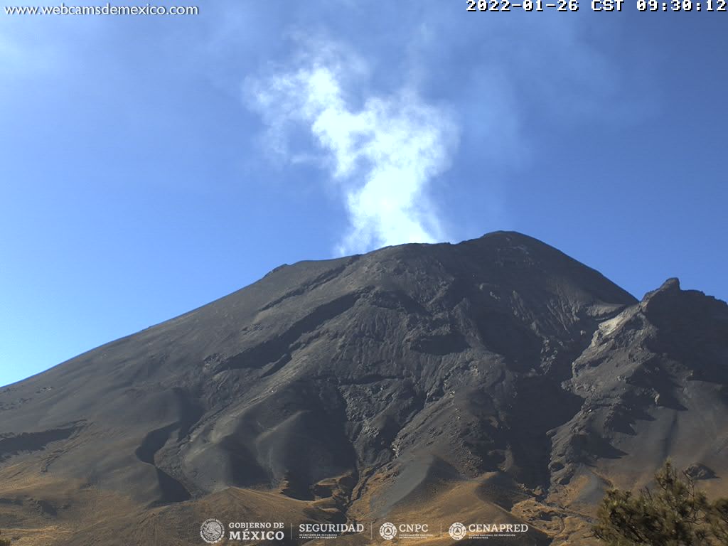 62 exhalaciones de baja intensidad y un sismo volcano-téctonico, es el estado del Popocatépetl