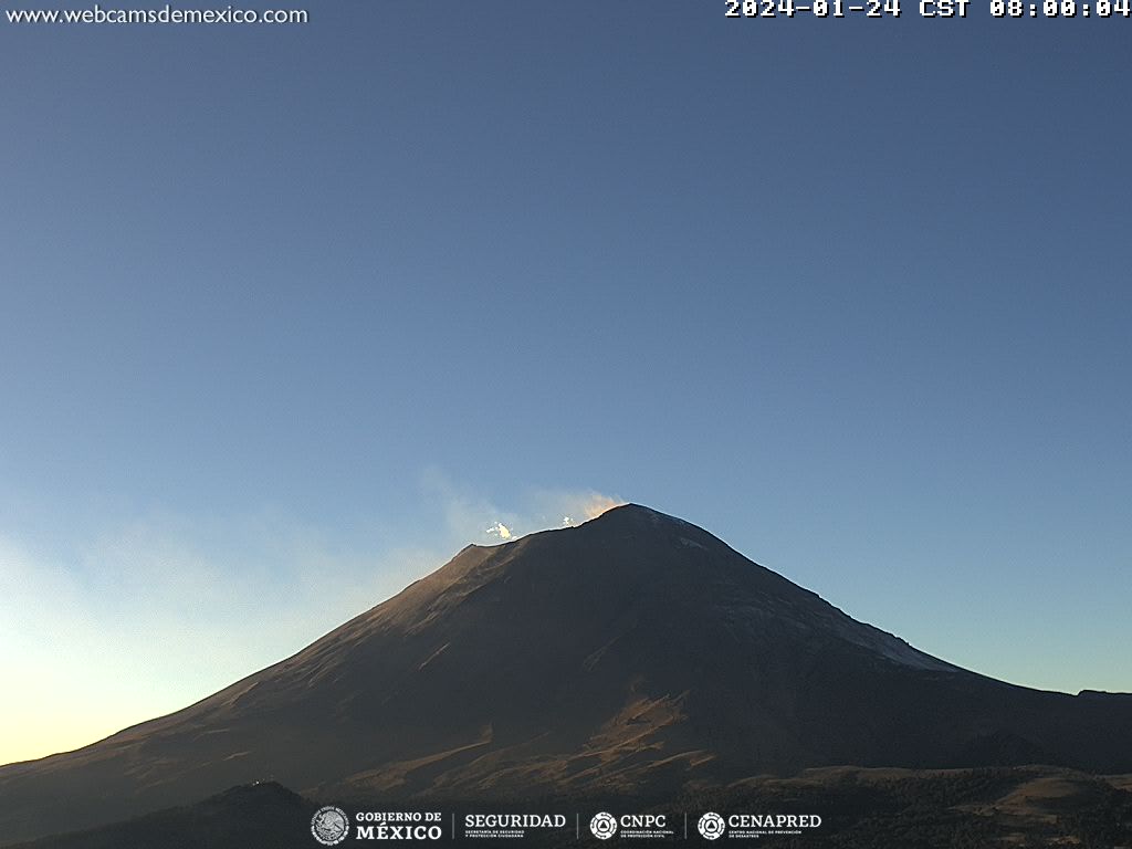 Genera Popocatépetl ocho exhalaciones y 1,217 minutos de tremor