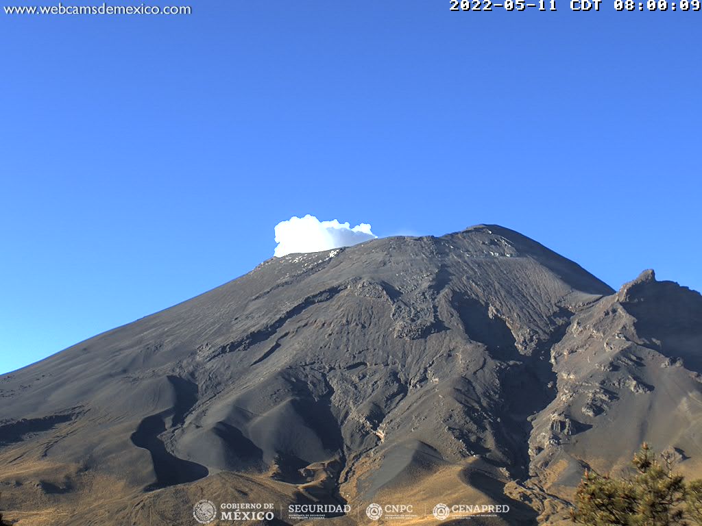 Emite volcán 35 exhalaciones de baja intensidad