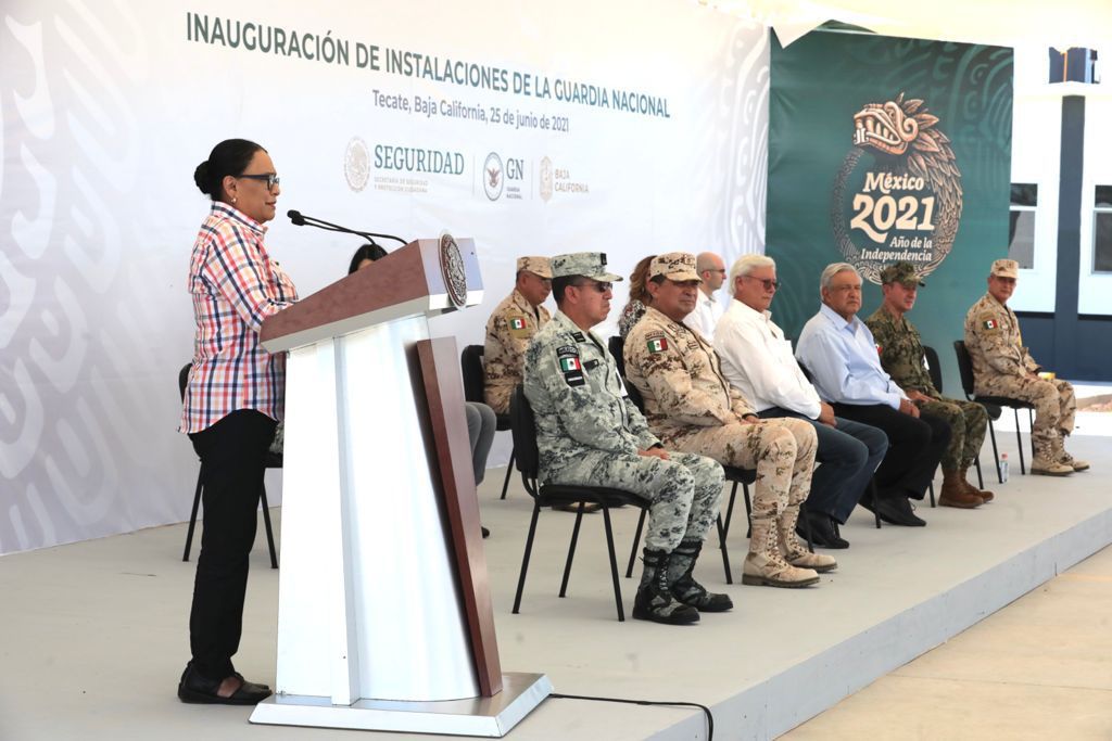 Palabras de la secretaria durante la inauguración de instalaciones de la Guardia Nacional en Tecate, Baja California