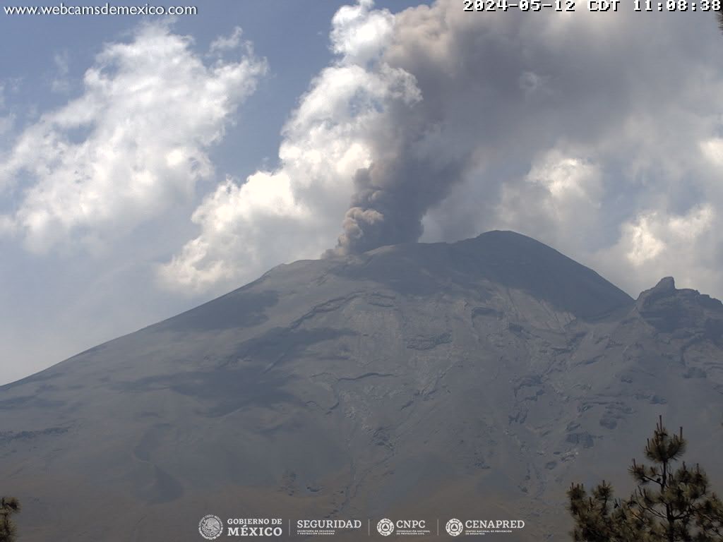 Volcán Popocatépetl registra 119 exhalaciones