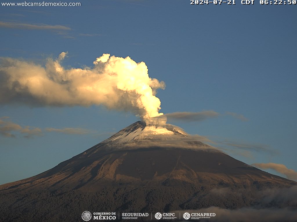 CENAPRED reporta 26 exhalaciones