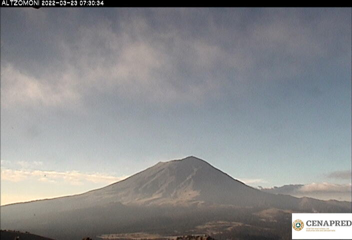 Se mantiene Semáforo de Alerta Volcánica del Popocatépetl en amarillo fase 2, con 29 exhalaciones