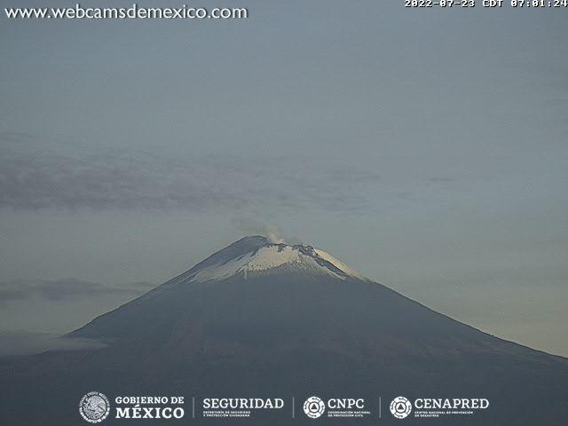 Presenta Popocatépetl 33 exhalaciones