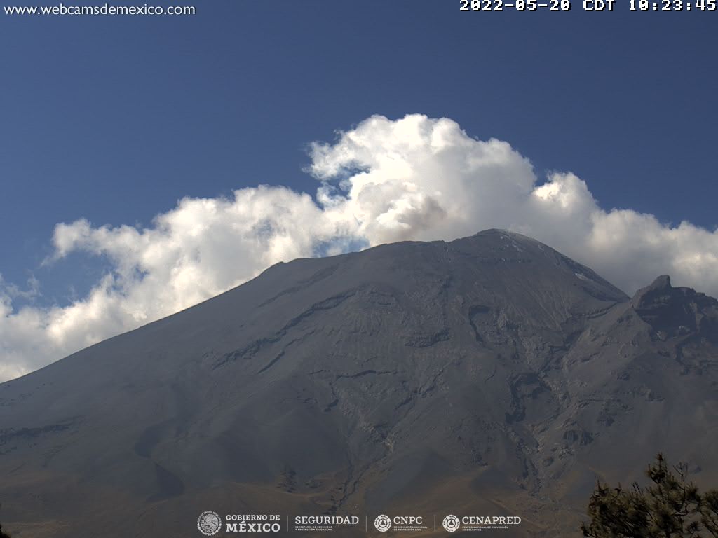 Emite Popocatépetl 21 exhalaciones