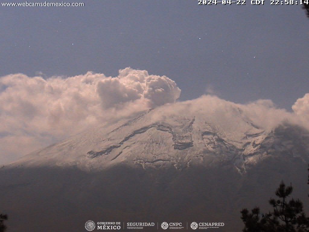 Sistemas de monitoreo del  Popocatépetl detectaron 71 exhalaciones