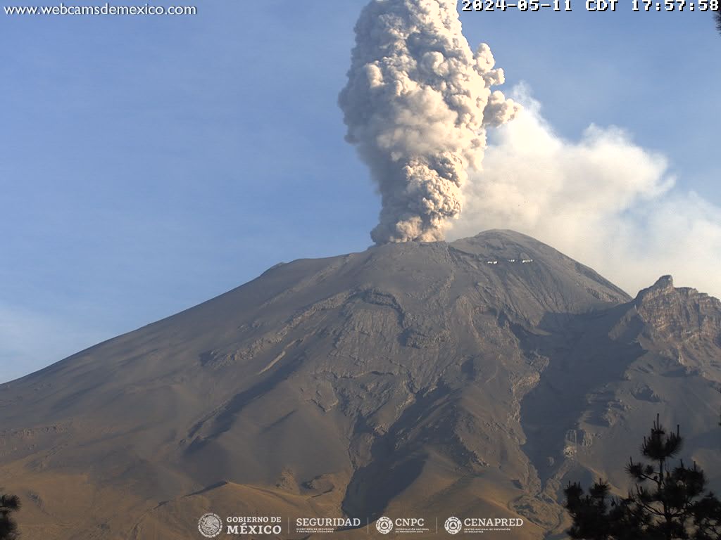 Genera Popocatépetl 12 exhalaciones y 295 minutos de tremor