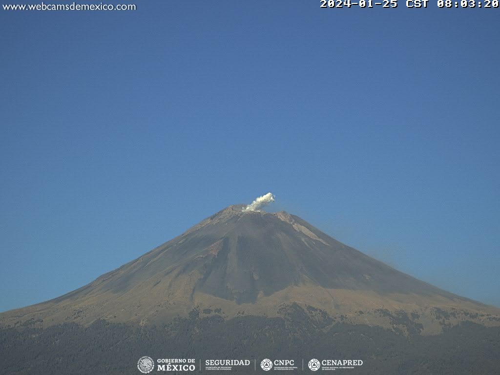 Popocatépetl produce 40 exhalaciones