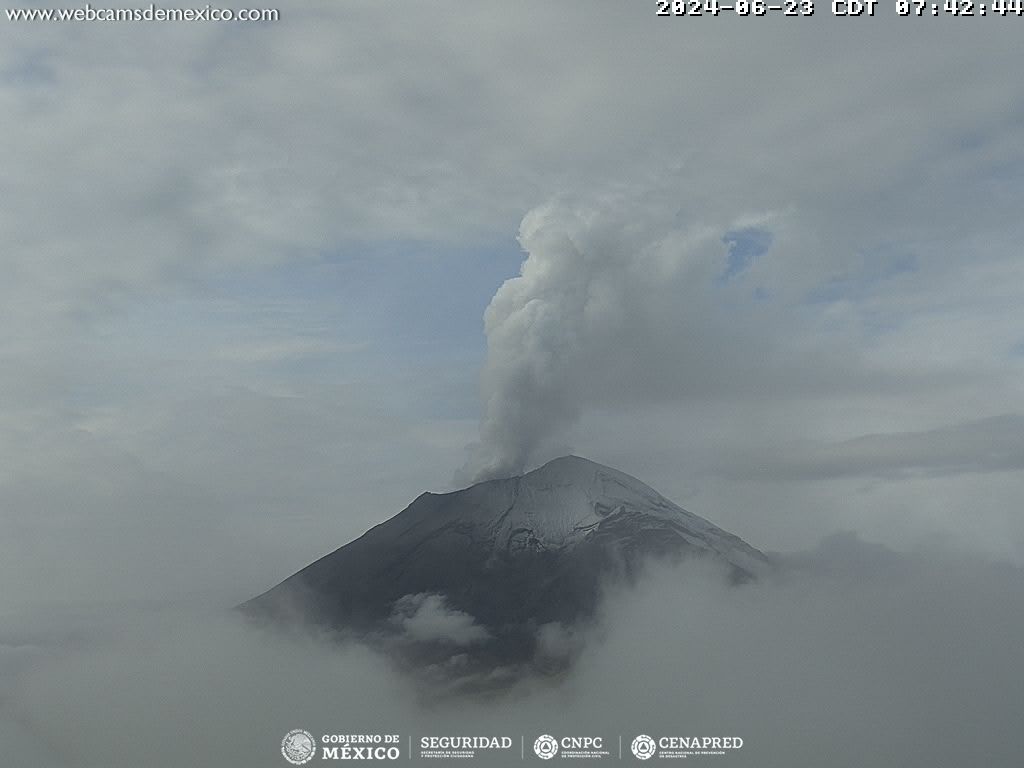 580 minutos de tremor registrados en Popocatépetl 