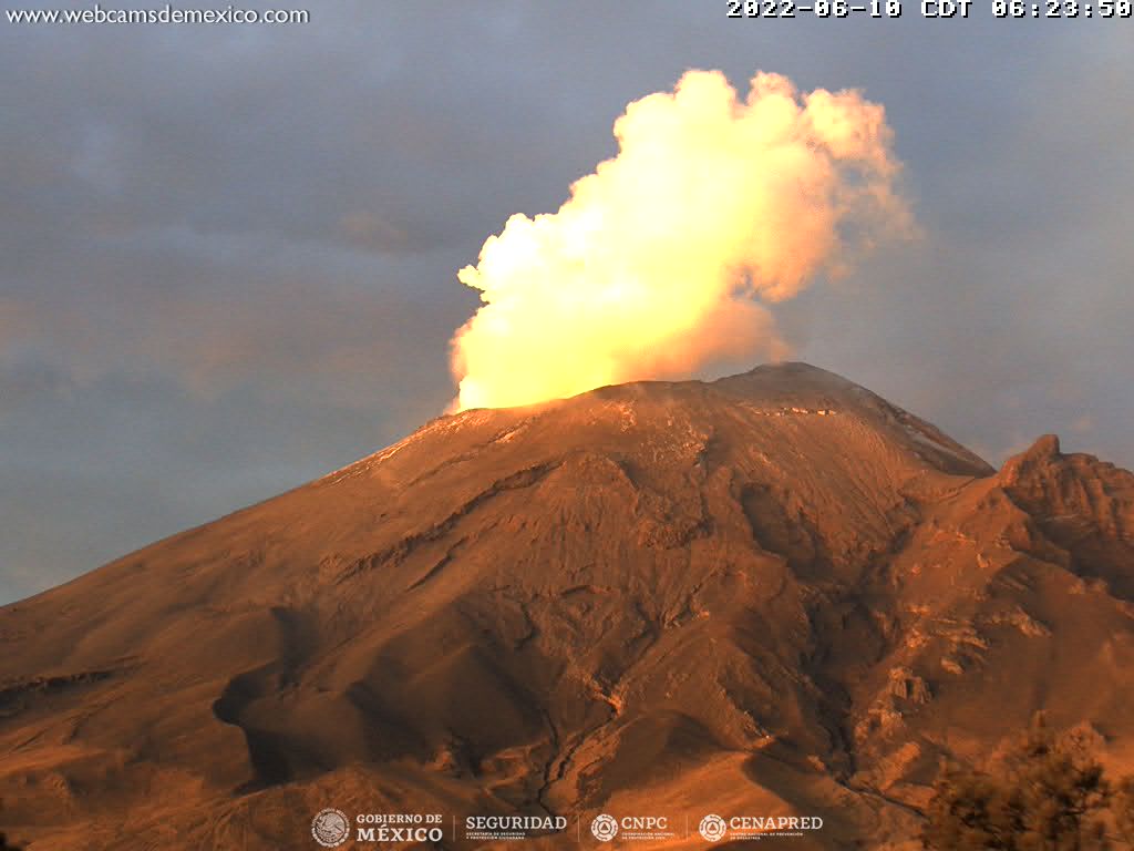 CENAPRED registra 62 minutos de tremor y tres sismos volcanotectónicos