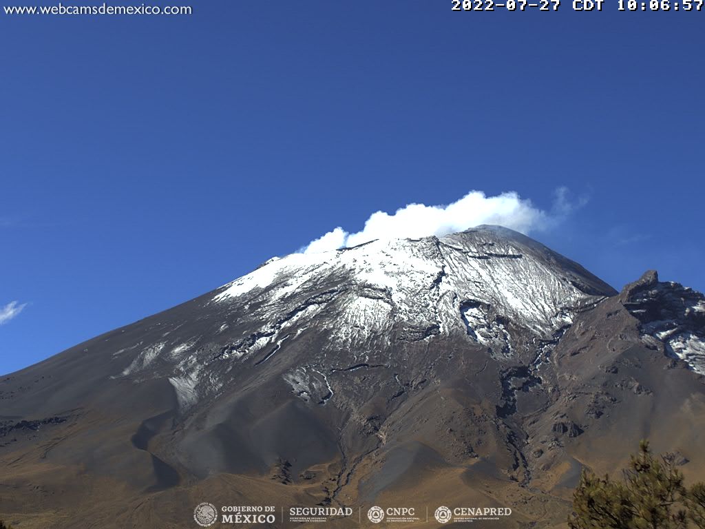 Registra volcán 2 sismos de baja intensidad