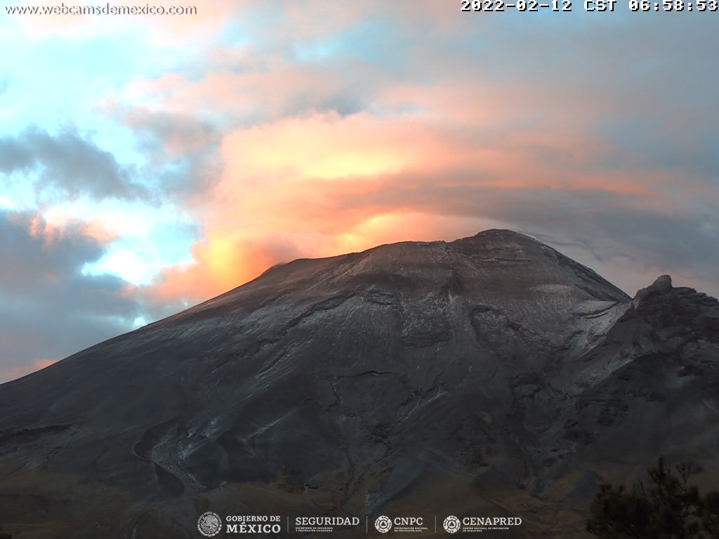 Estado del volcán Popocatépetl es 12 de febrero: registró 14 exhalaciones de baja intensidad 