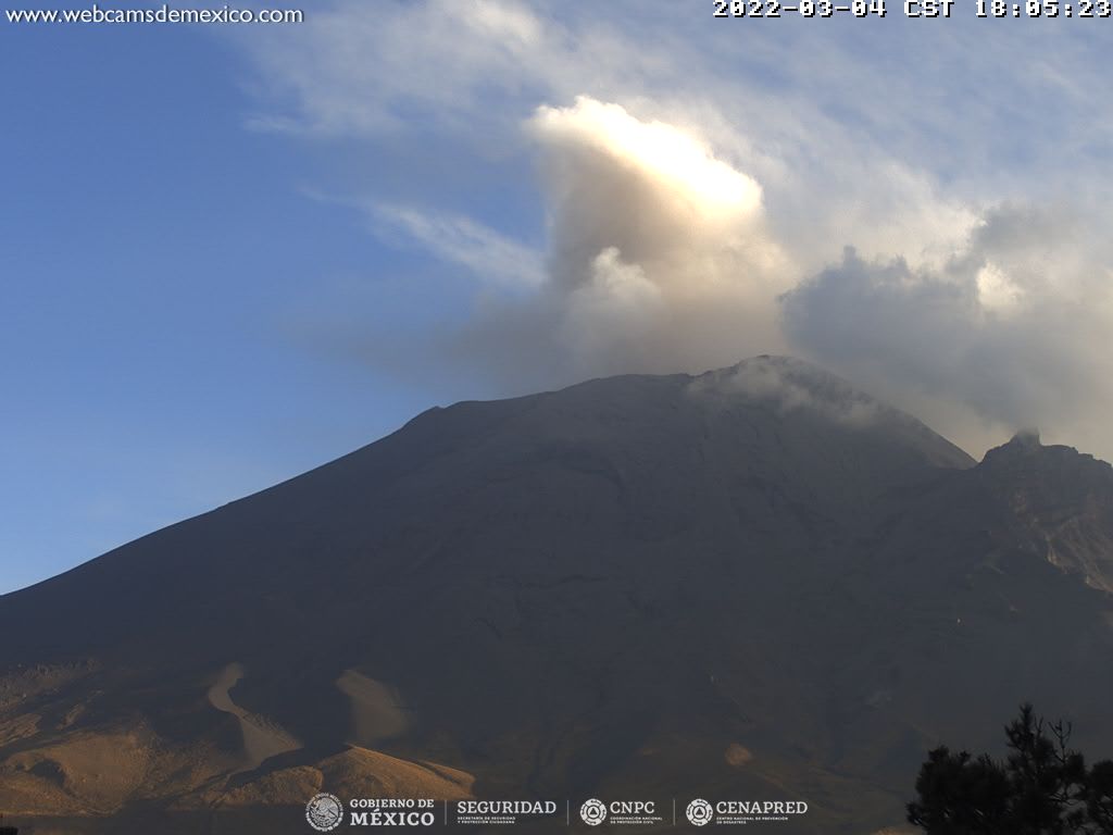 En el Popocatépetl se reportan 24 exhalaciones de baja intensidad en las últimas 24 horas