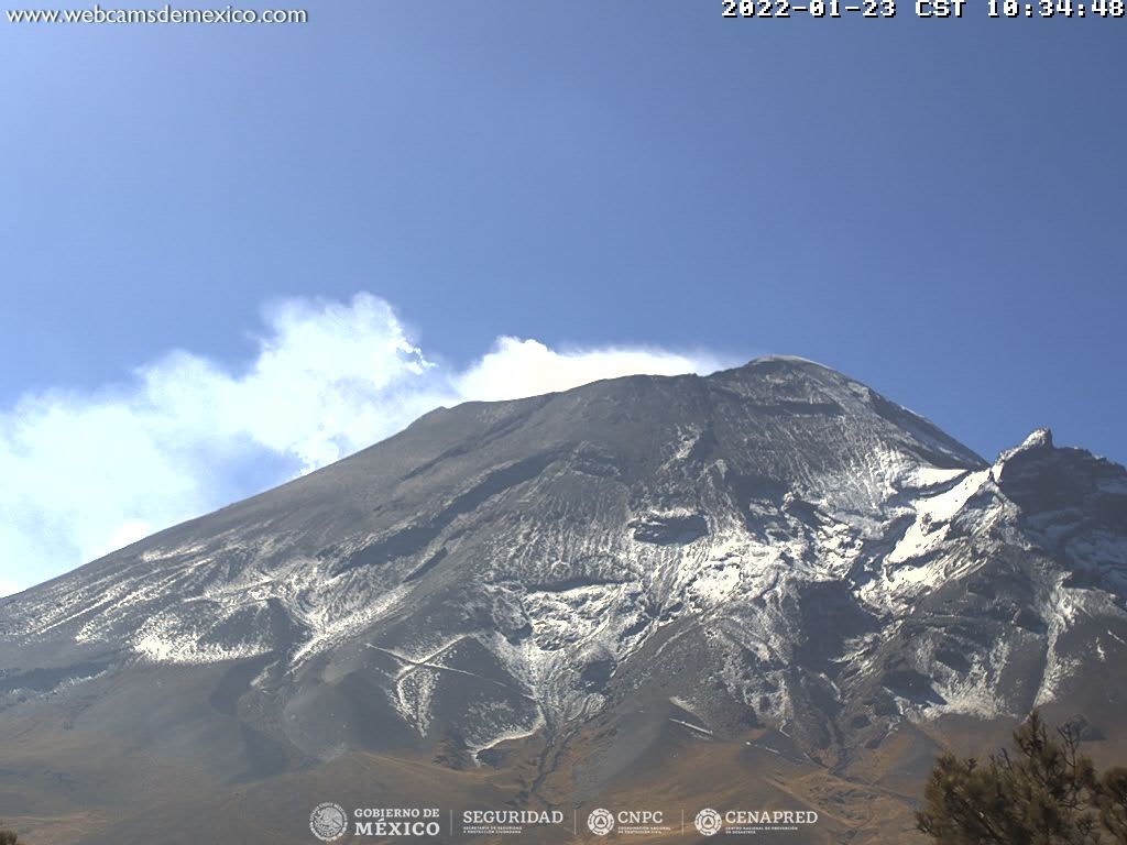 Emite 32 exhalaciones de baja intensidad en el Popocatépetl