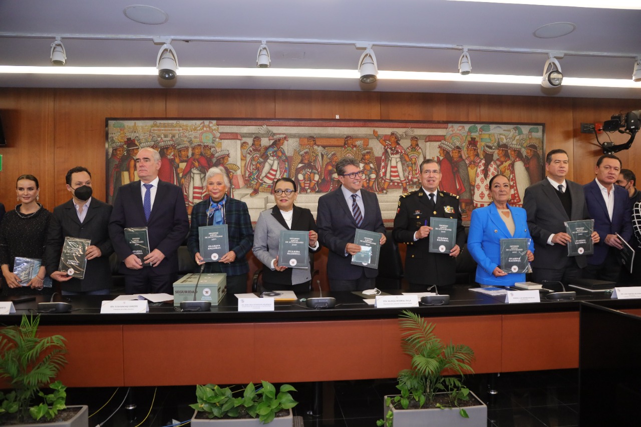 Entrega SSPC al Senado Informe Anual de Actividades de la Guardia Nacional