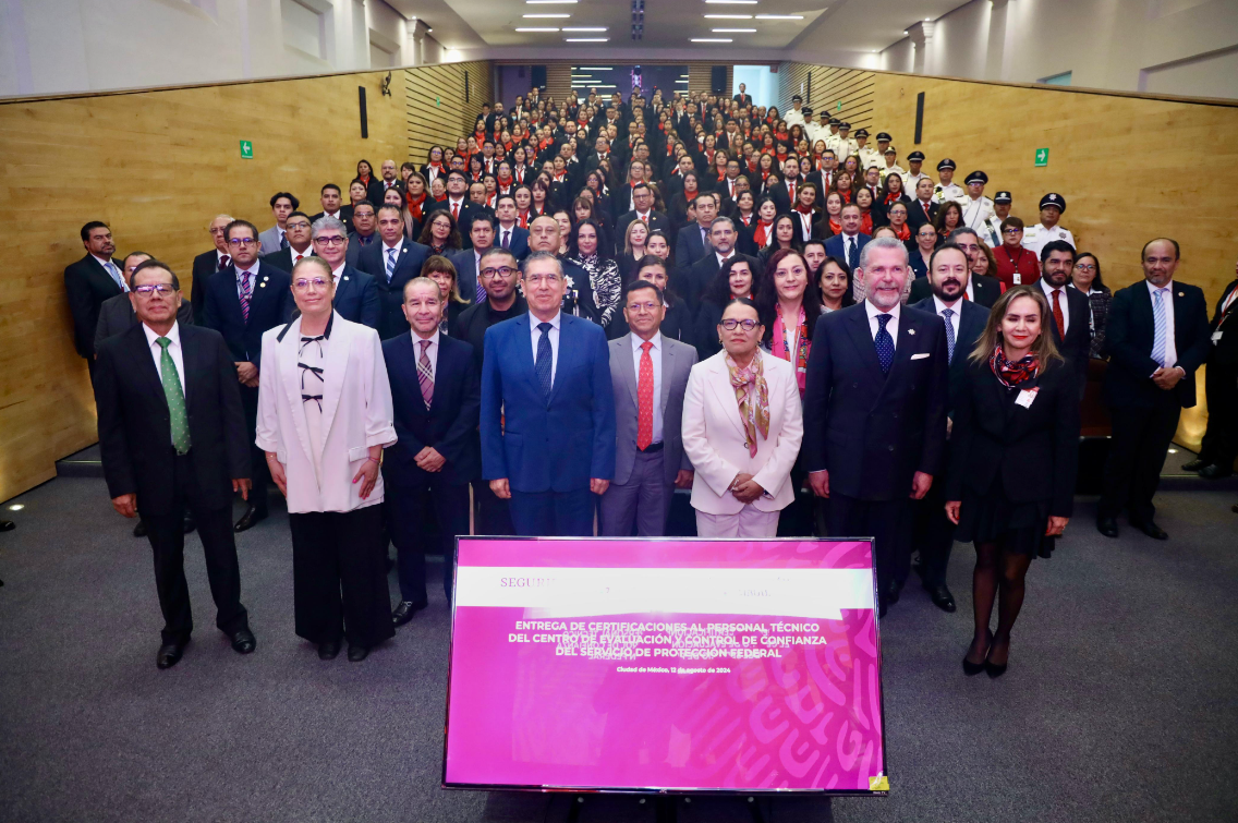 Certifica SSPC al 100% del personal técnico del centro de control de confianza del Servicio de Protección Federal