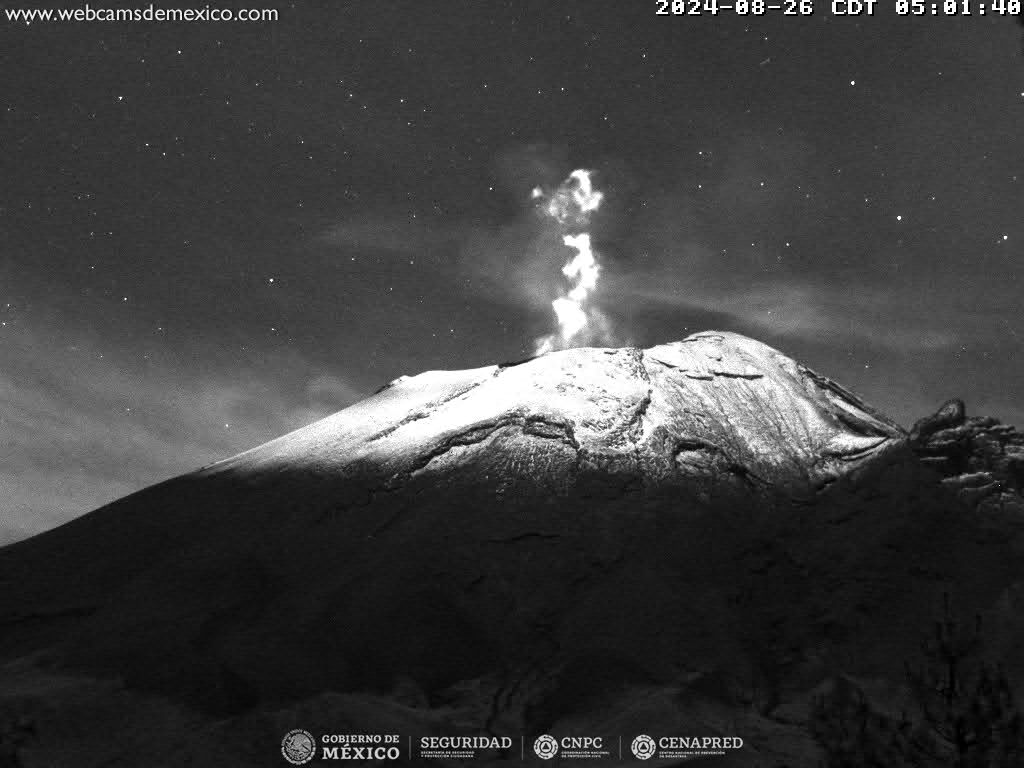 Popocatépetl registra 88 exhalaciones