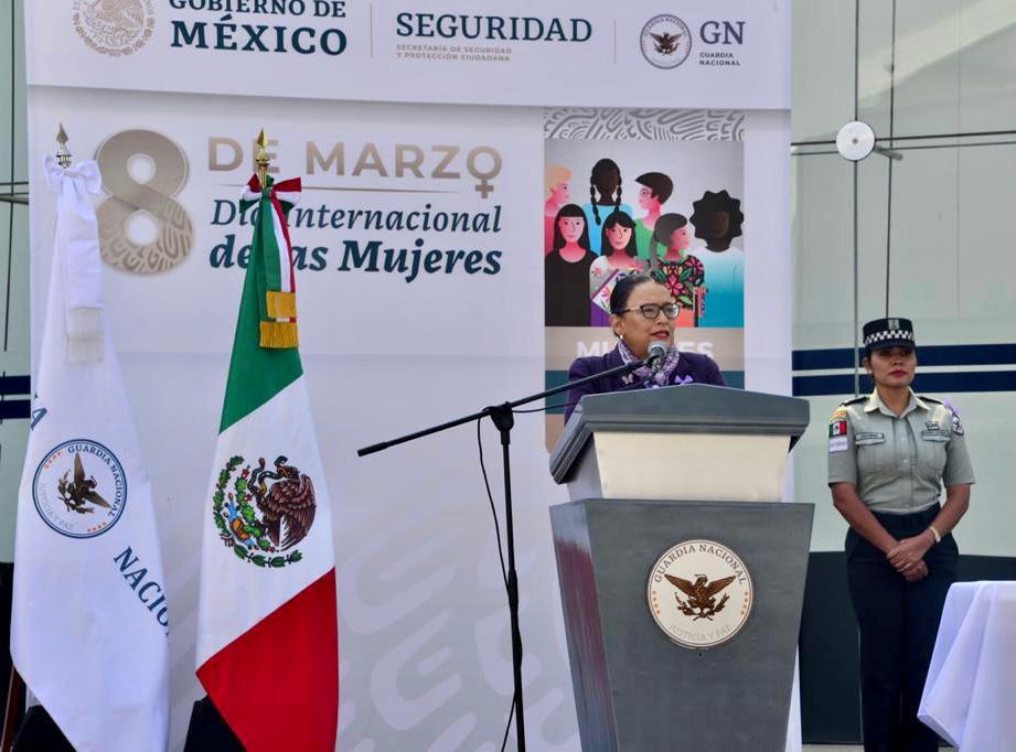 Integran más de 15 mil mujeres la Guardia Nacional, ejemplo de valentía, lealtad, compromiso, fuerza física y moral: SSPC