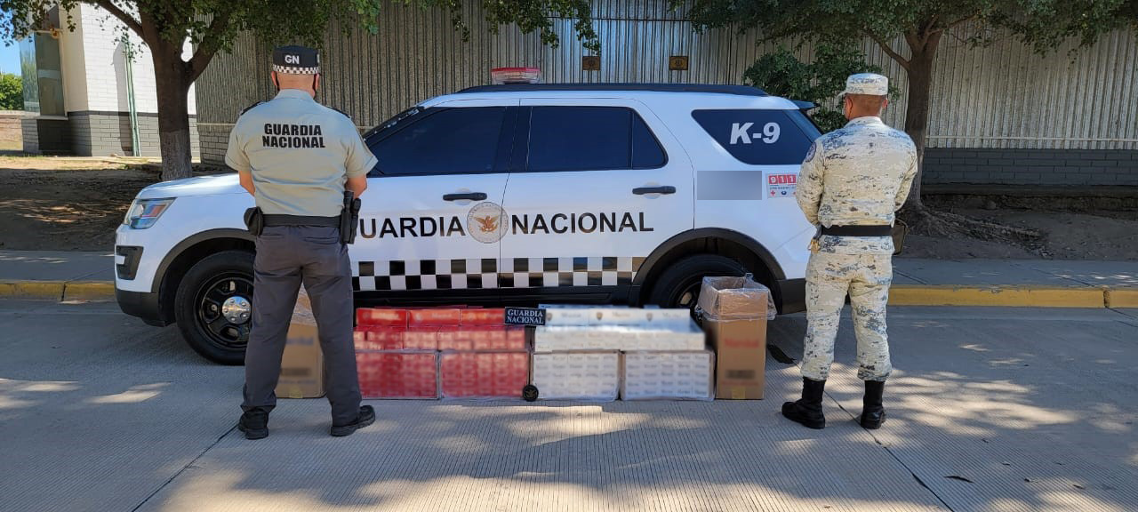 En Sinaloa, Guardia Nacional asegura cigarros de aparente procedencia ilícita