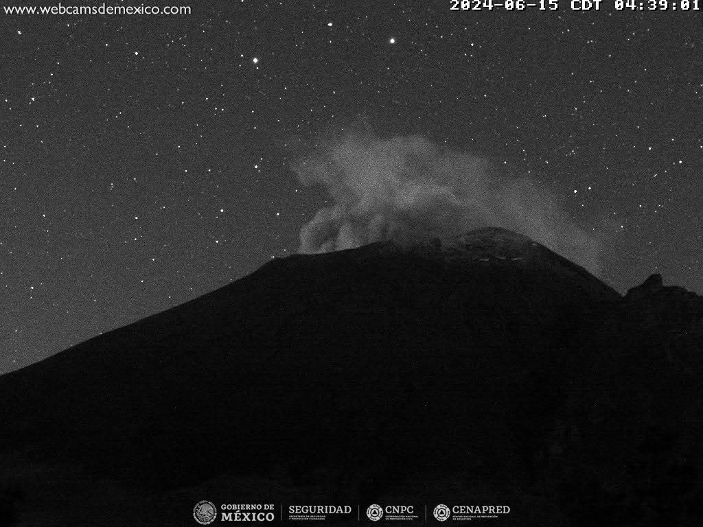 Sistemas de monitoreo del  Popocatépetl detectaron 21 exhalaciones