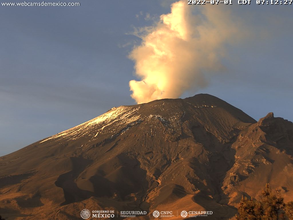 Popocatépetl inicia julio con 9 exhalaciones