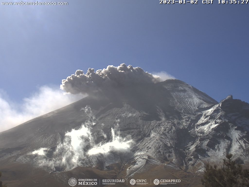 Volcán Popocatépetl suma 141 exhalaciones