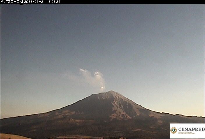 Contabilizan 61 exhalaciones de baja intensidad y 7 sismos volcanotectónicos en el Popocatépetl