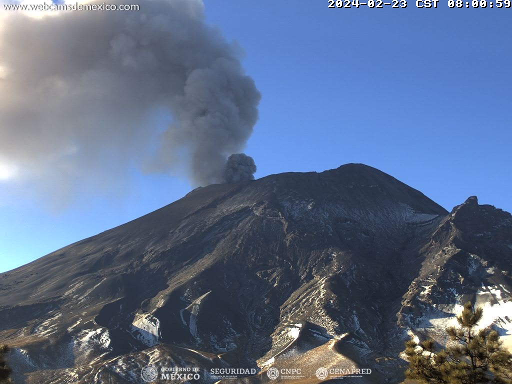 Genera Popocatépetl 48 exhalaciones y 1054 minutos de tremor