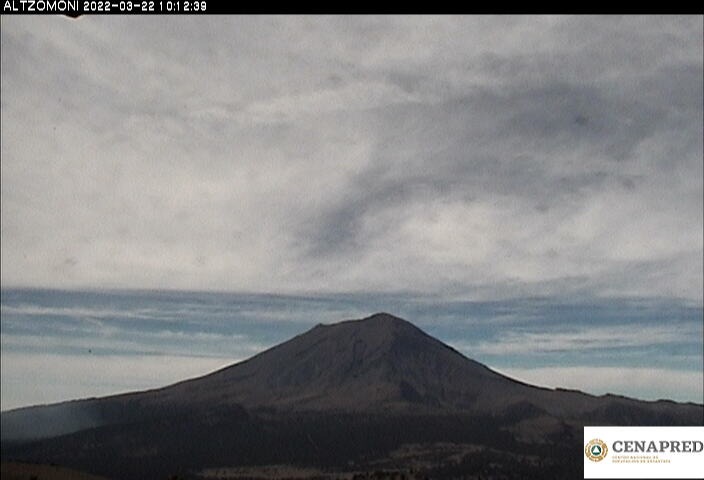 Precisan 26 exhalaciones de baja intensidad y 234 minutos de tremor en el Popocatépetl